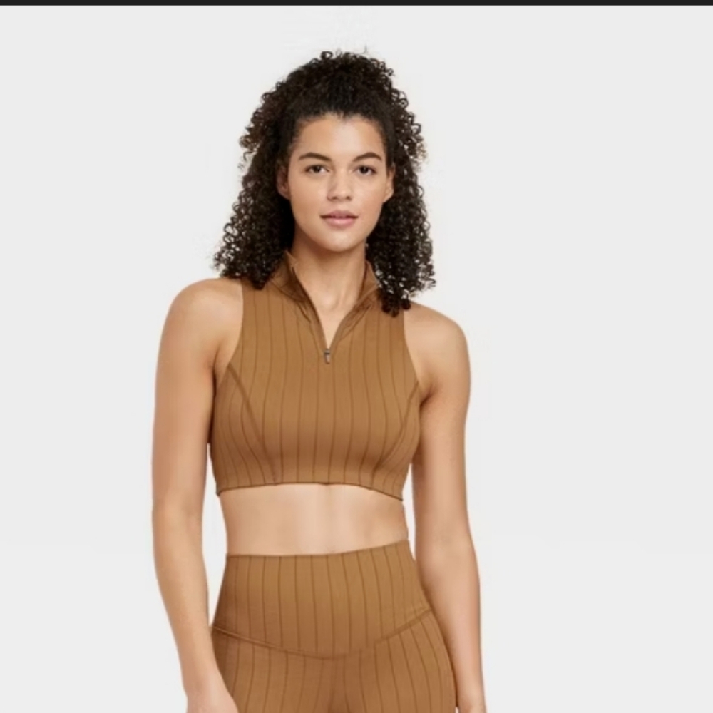 Joylab High Neck Sports Bra stripes